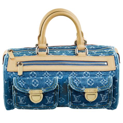 blue and black louis vuitton bag|louis vuitton blue denim bag.